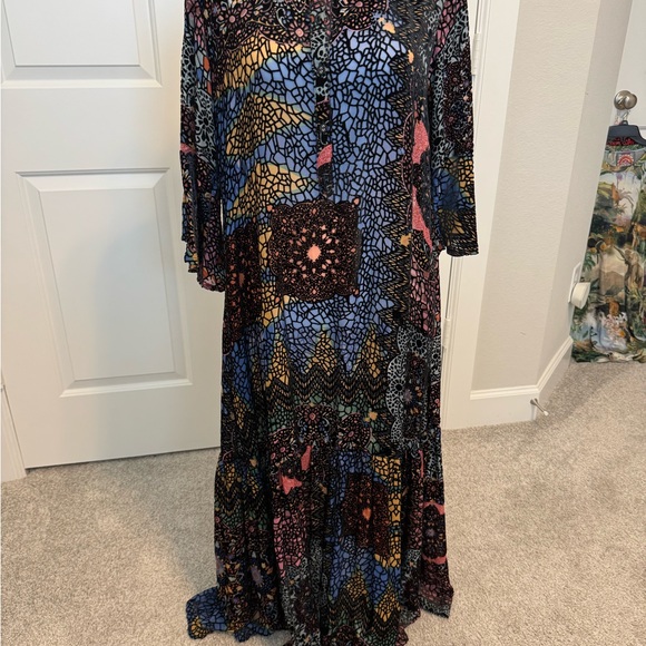 Johnny Was Nash Midi Burnout Dress - Picture 1 of 9